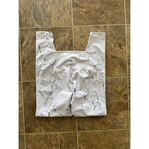 BuffBunny Limitless Leggings White Marble Size Medium